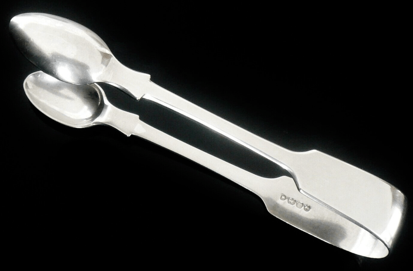 Sterling Silver Sugar Tongs, Antique, Hallmarked London 1880, H J Lias