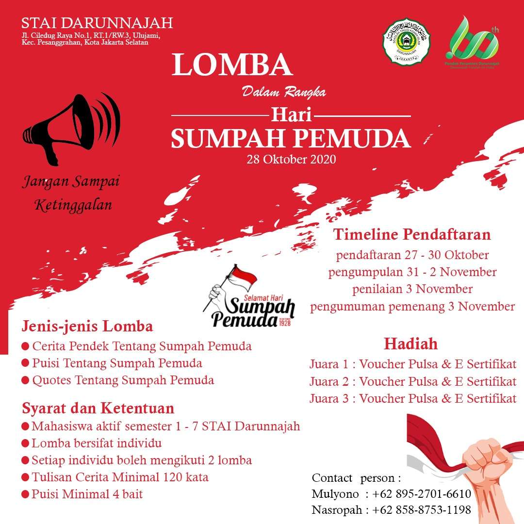 BERITA ACARA LOMBA MEMPERINGATI HARI SUMPAH PEMUDA - STAI DARUNNAJAH JAKARTA