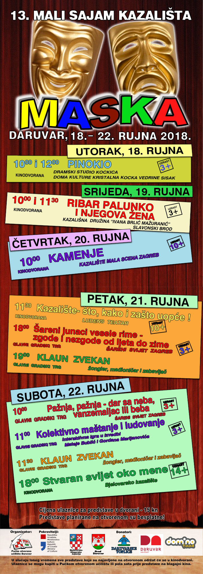13 Mali Sajam Kazalista Maska Grad Daruvar