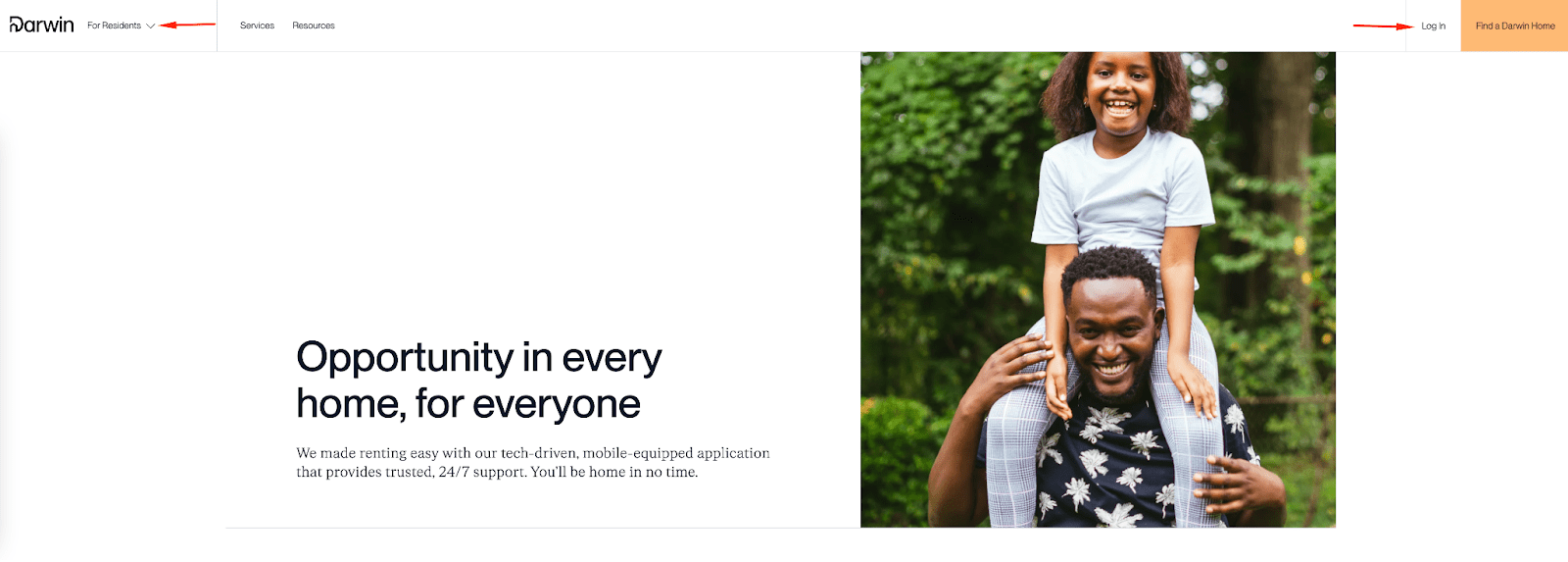 to the Darwin Homes Resident Portal Resident Help Center