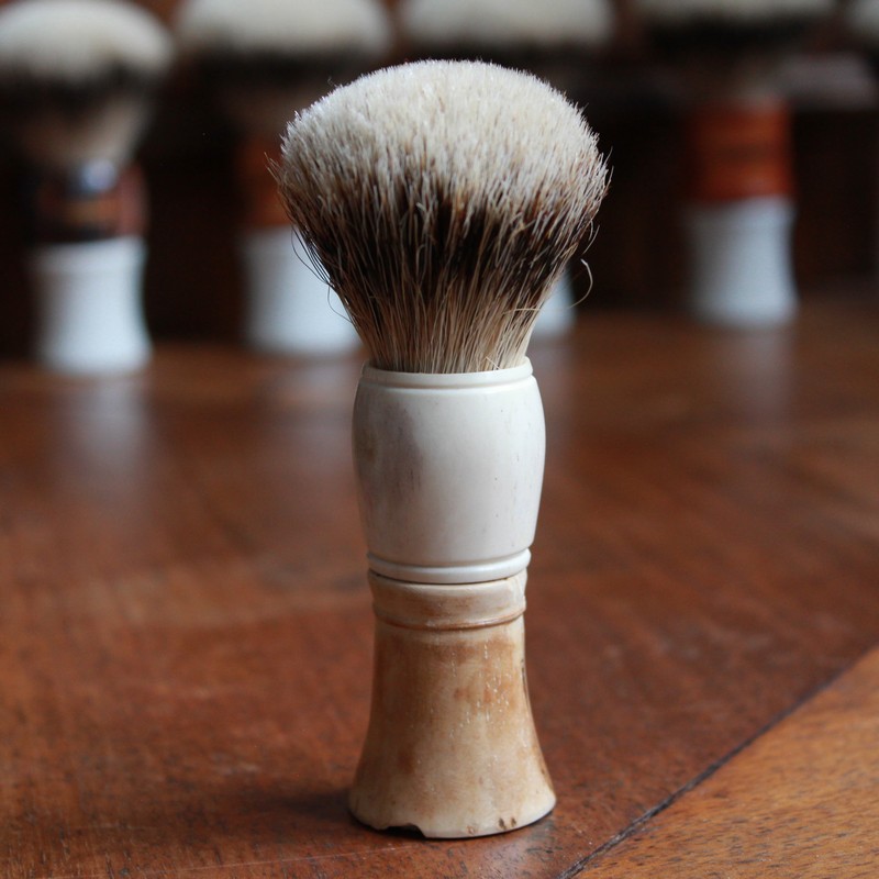 Antique Bone Shaving Brush HMW Badger knot Darwin Shaving