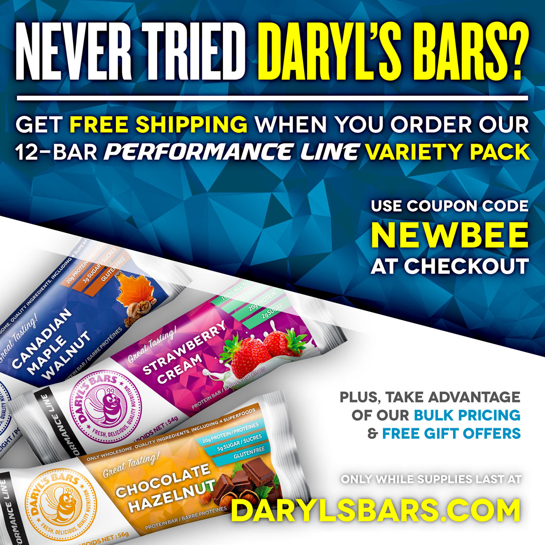 Daryl's Bars Protein Bars, Nutrition Bars & Energy Bars