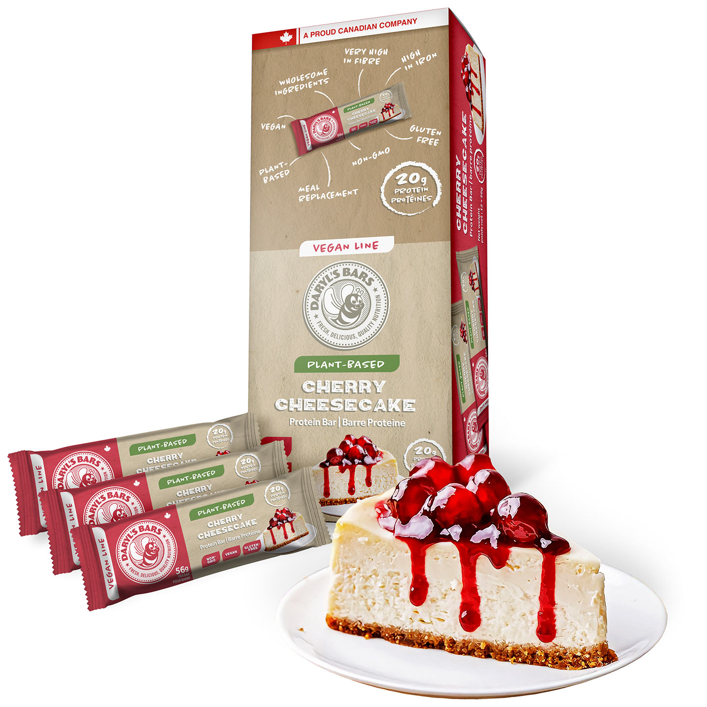 Cherry Cheesecake Daryl's Bars Fresh, Delicious, Quality Nutrition