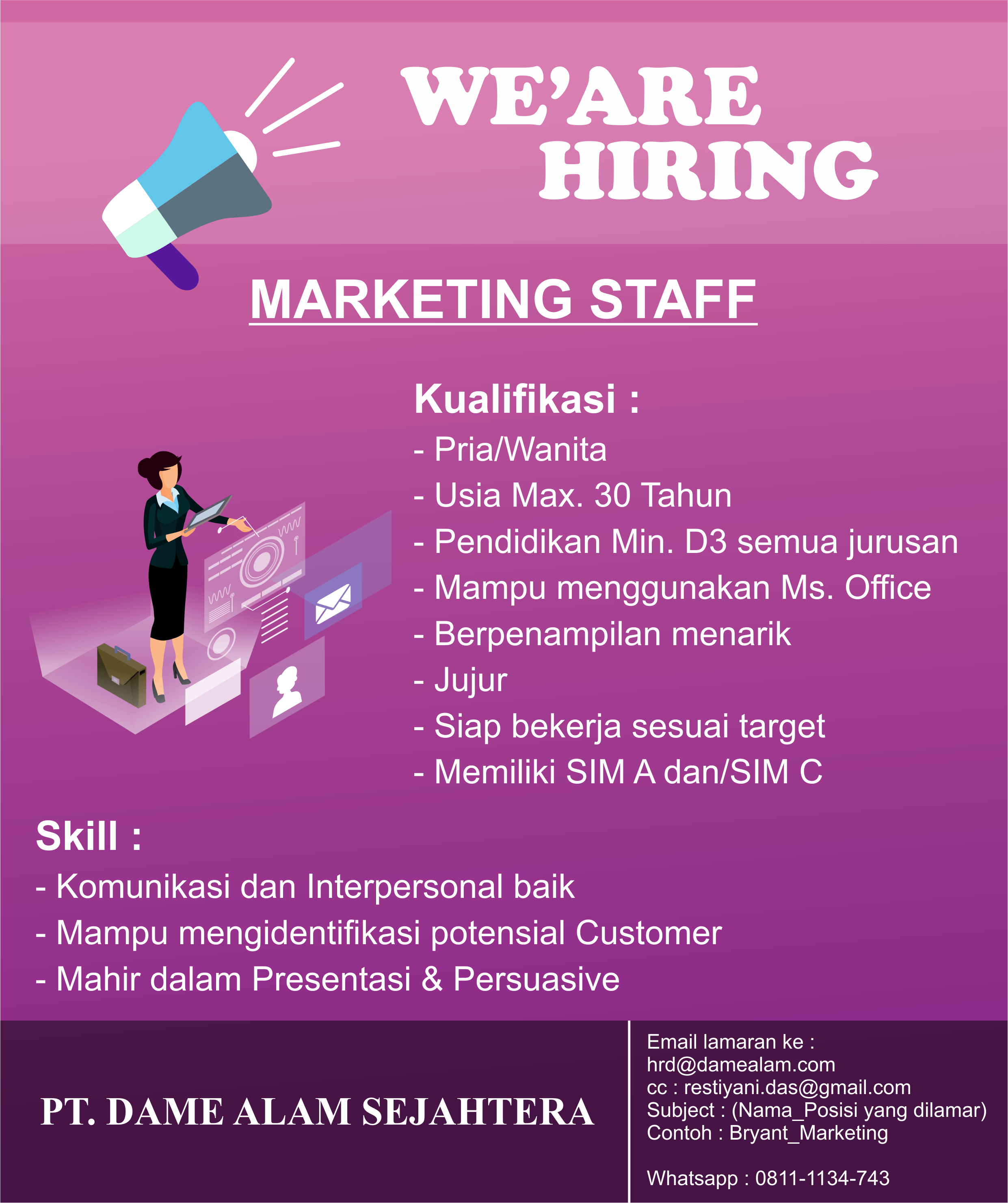 Aktivitas PT. Dame Alam Sejahtera