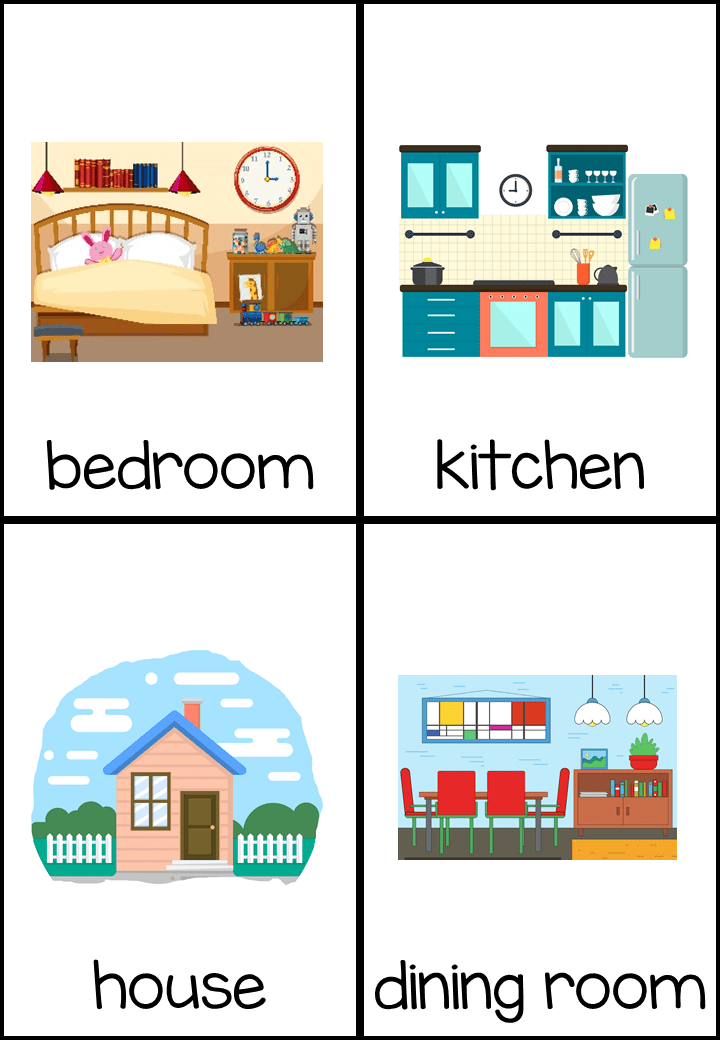 Parts of the House for EFL/ESL Preschool and 1st. Grade students