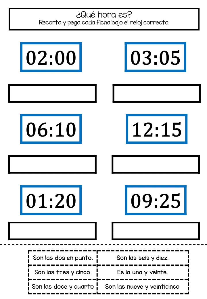 ¿Qué hora es?La hora en español en América Latina Telling the time in