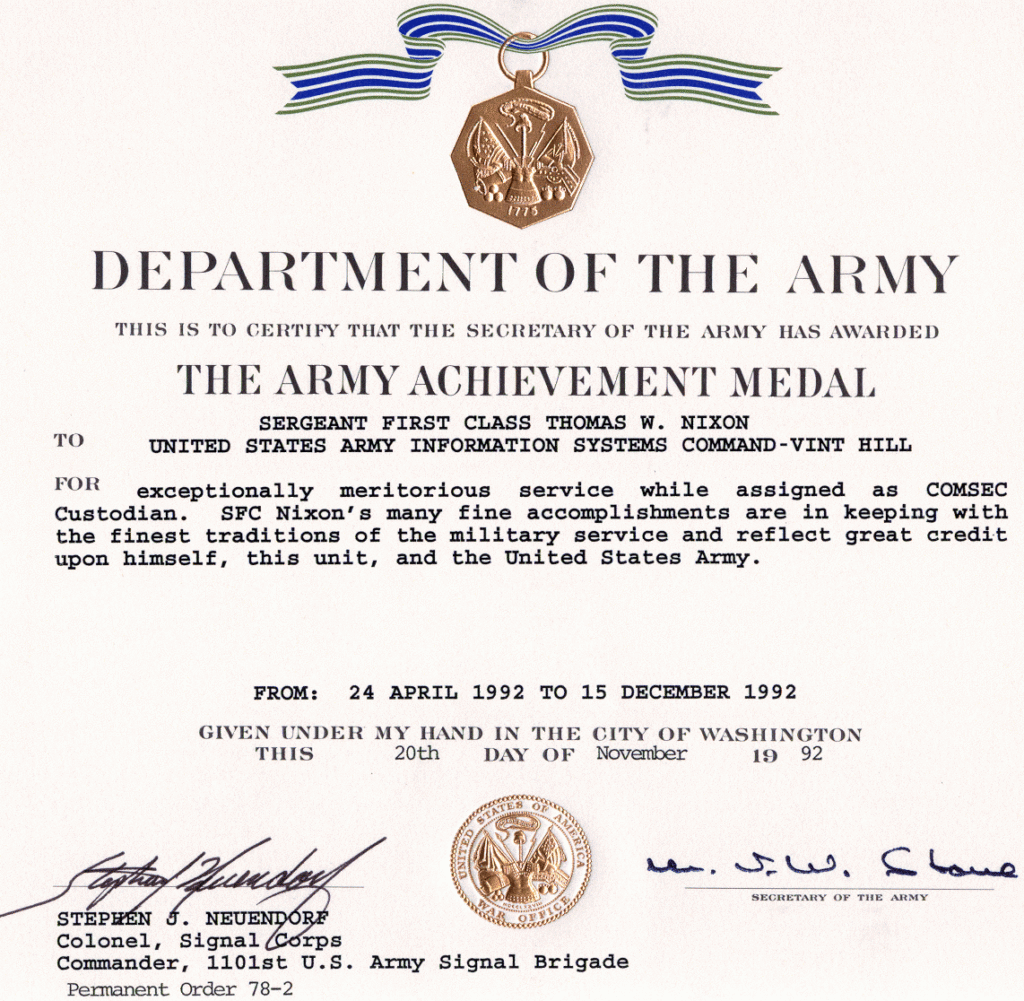 Army Certificate Of Achievement Template Sample Professional Templates