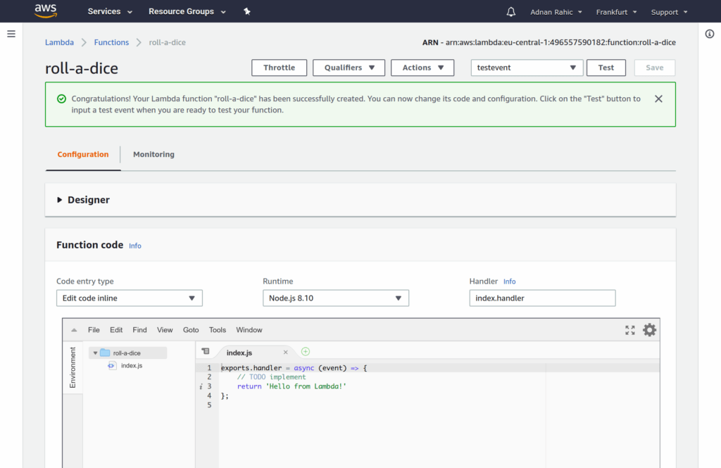 Tutorial Getting Started with AWS Lambda and Node.js Dashbird