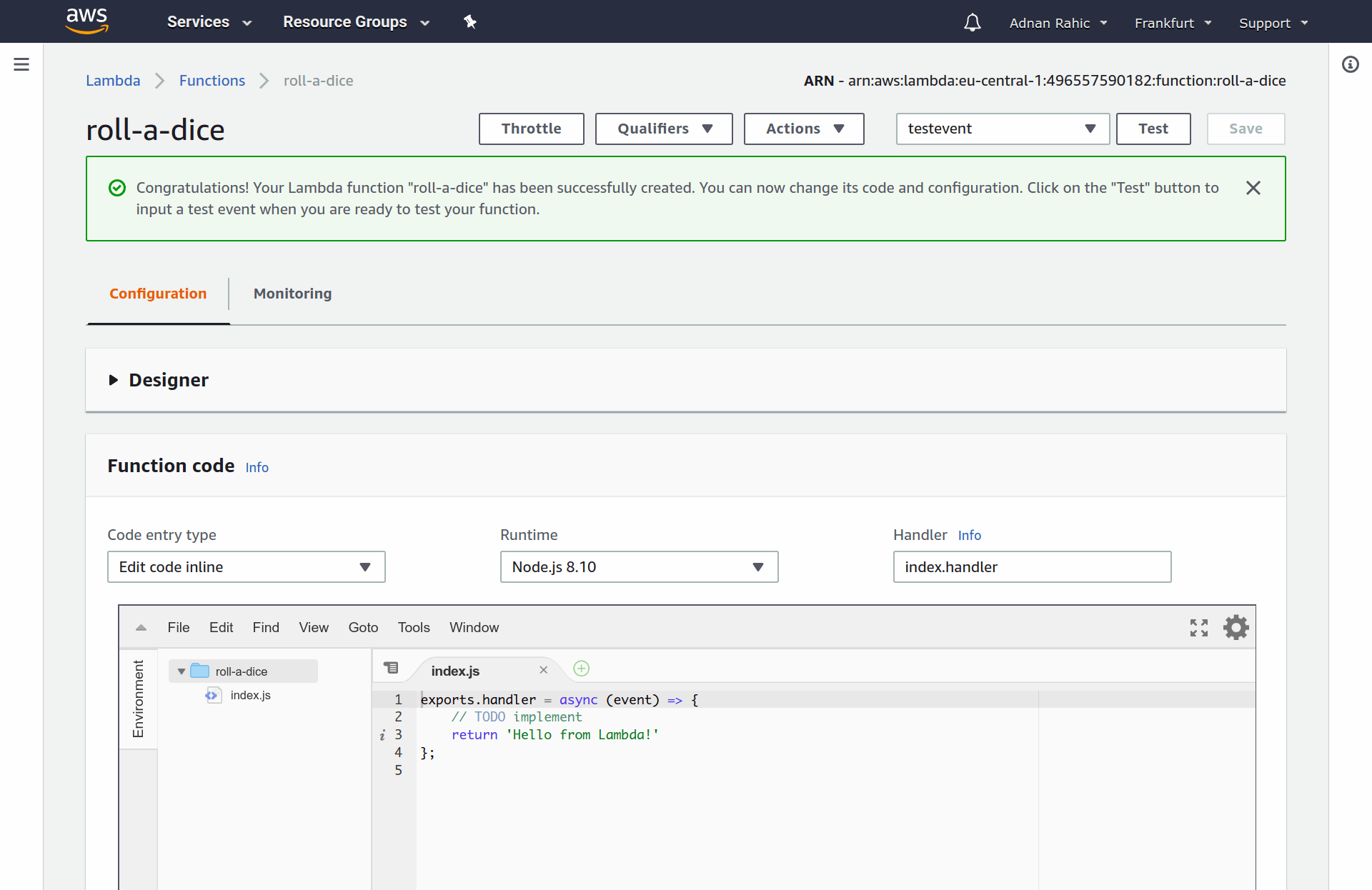 Tutorial Getting Started with AWS Lambda and Node.js Dashbird