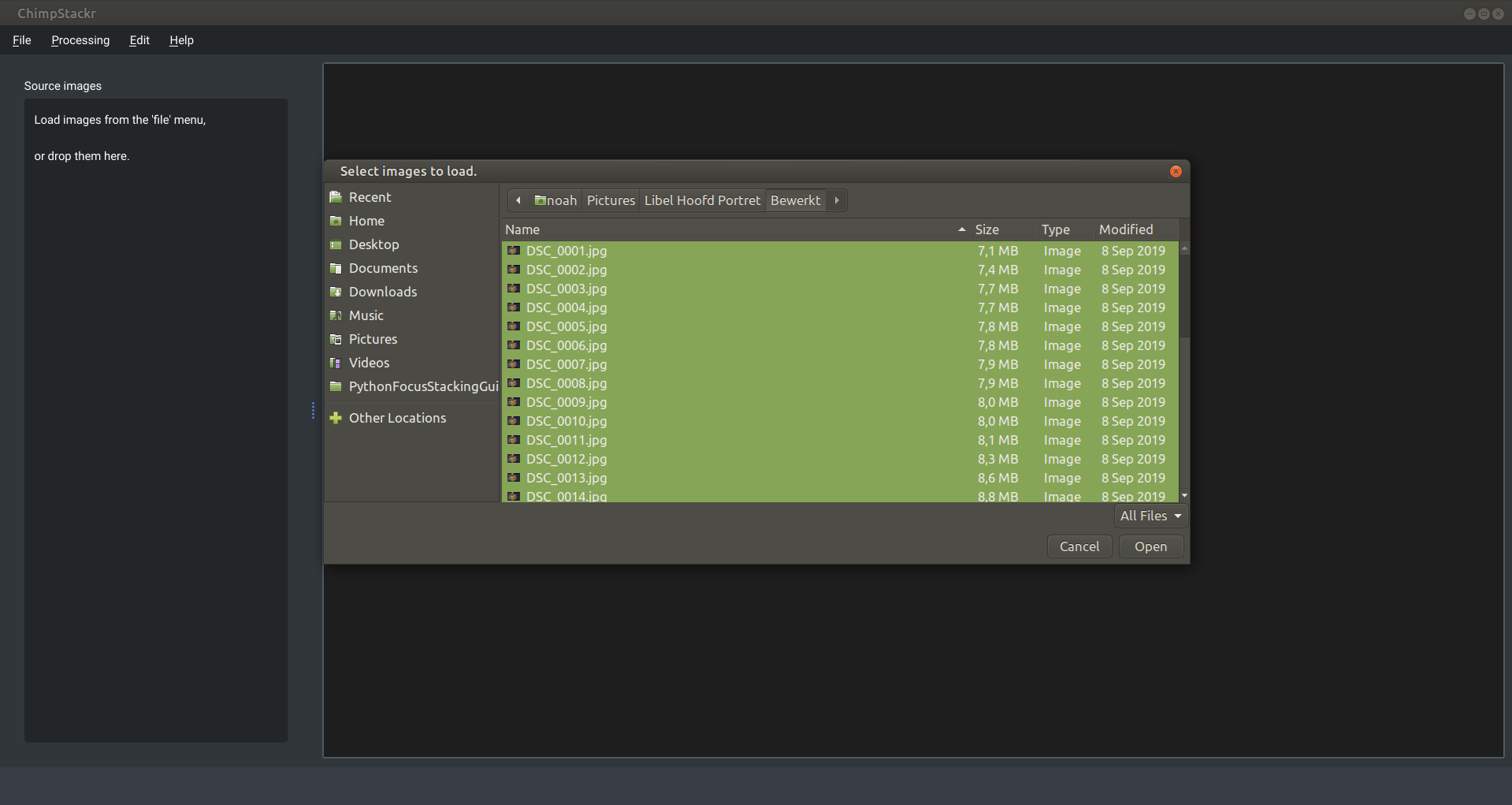 Install ChimpStackr on Linux Mint using the Snap Store