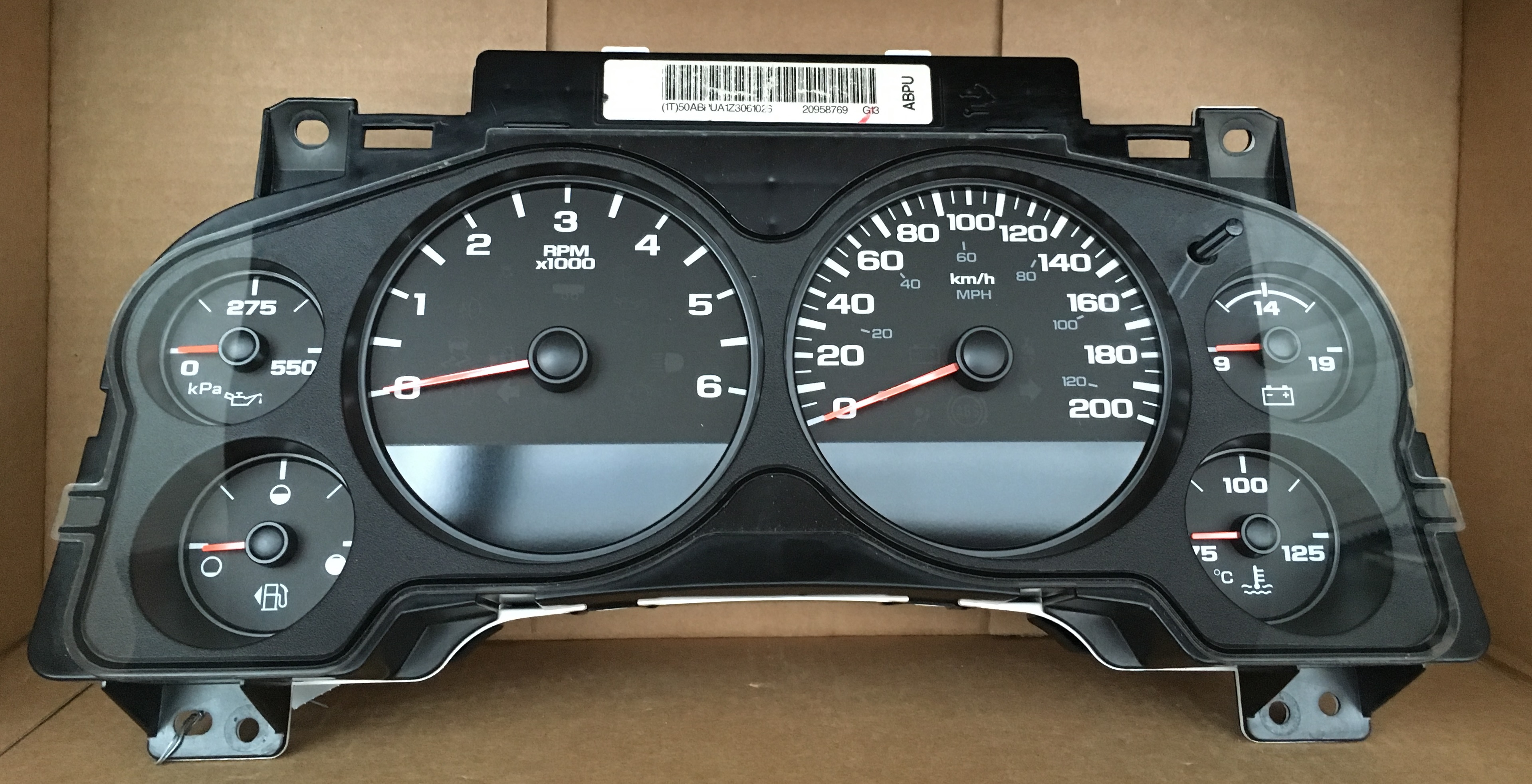 2012 GMC SIERRA 1500 USED DASHBOARD INSTRUMENT CLUSTER FOR