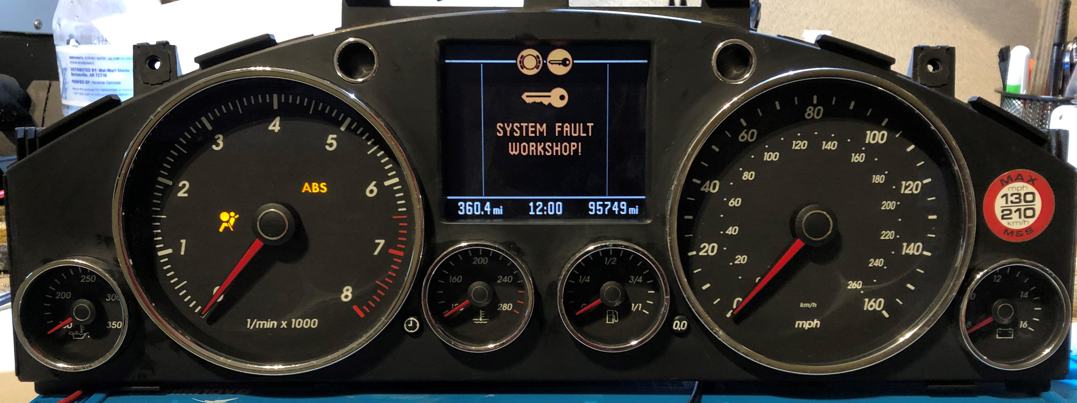 2010 VOLKSWAGEN TOUAREG USED DASHBOARD INSTRUMENT CLUSTER