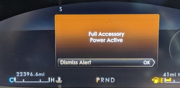 Full Accessory Power Active - DashboardWarningLight.com