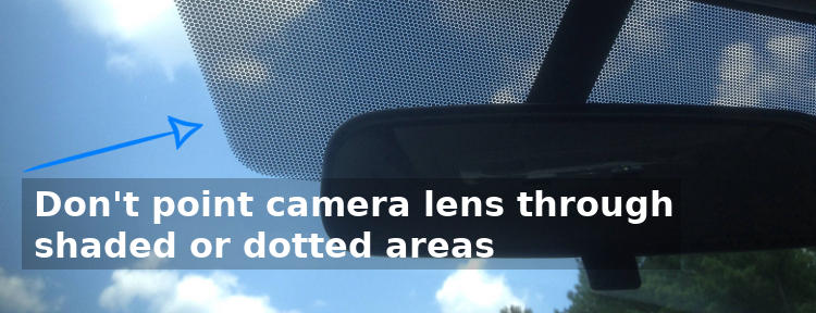 Best place to mount your Dash Cam on windshield (and where NOT to)