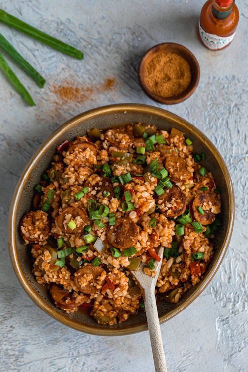Cauliflower Rice Jambalaya Dash of Mandi