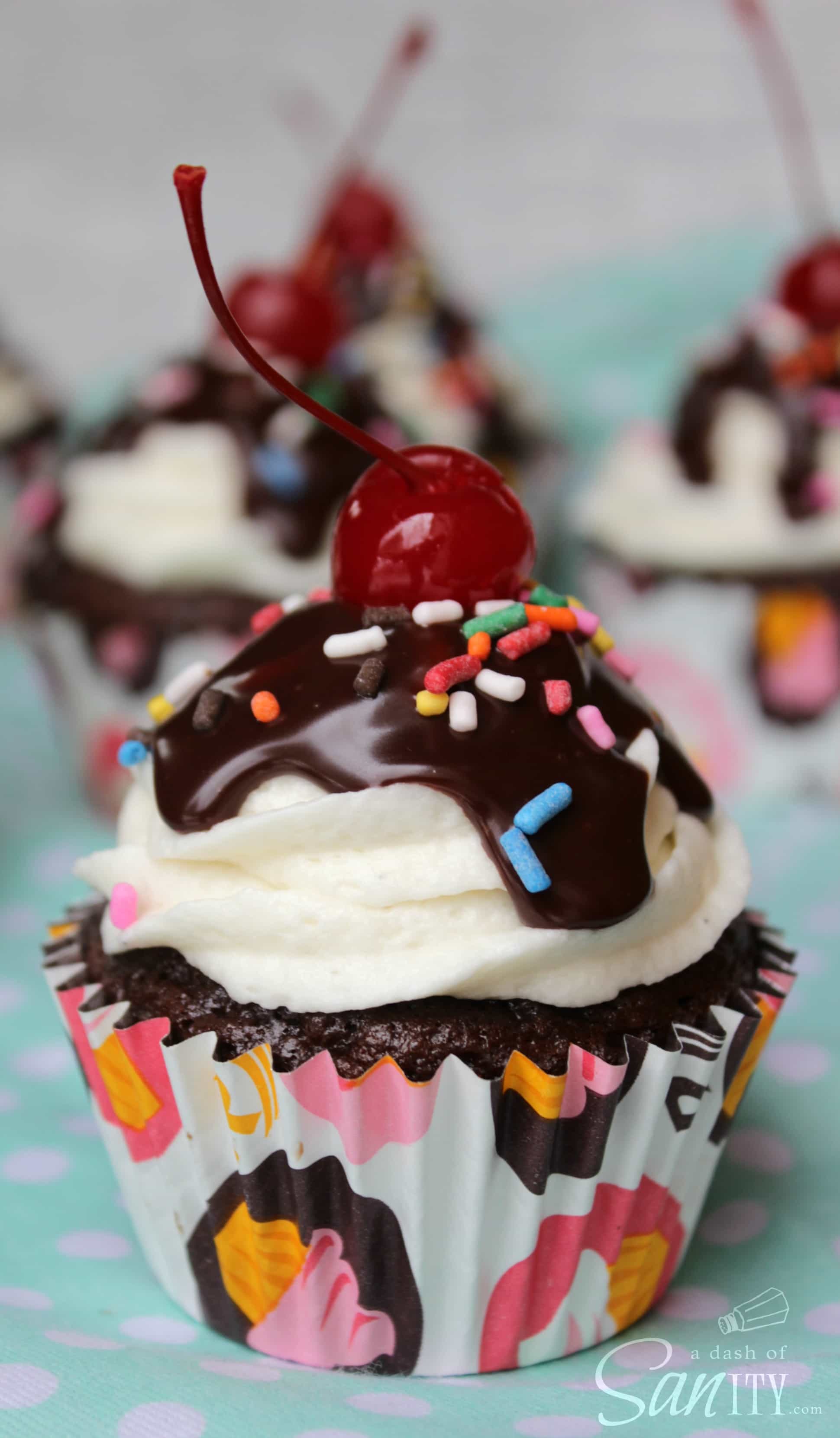 Banana Split Cupcakes Dash of Sanity