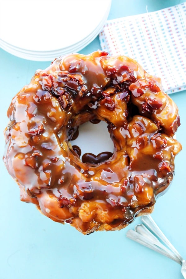 Peanut Butter Caramel Bacon Monkey Bread Dash of Sanity