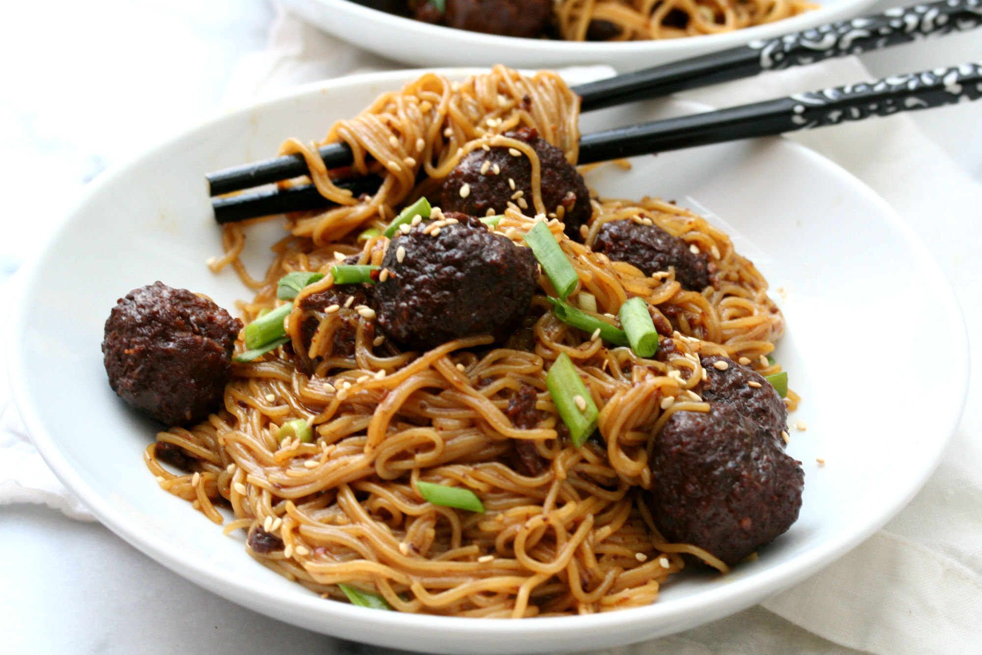 Teriyaki Meatball Noodles Dash of Savory Cook with Passion