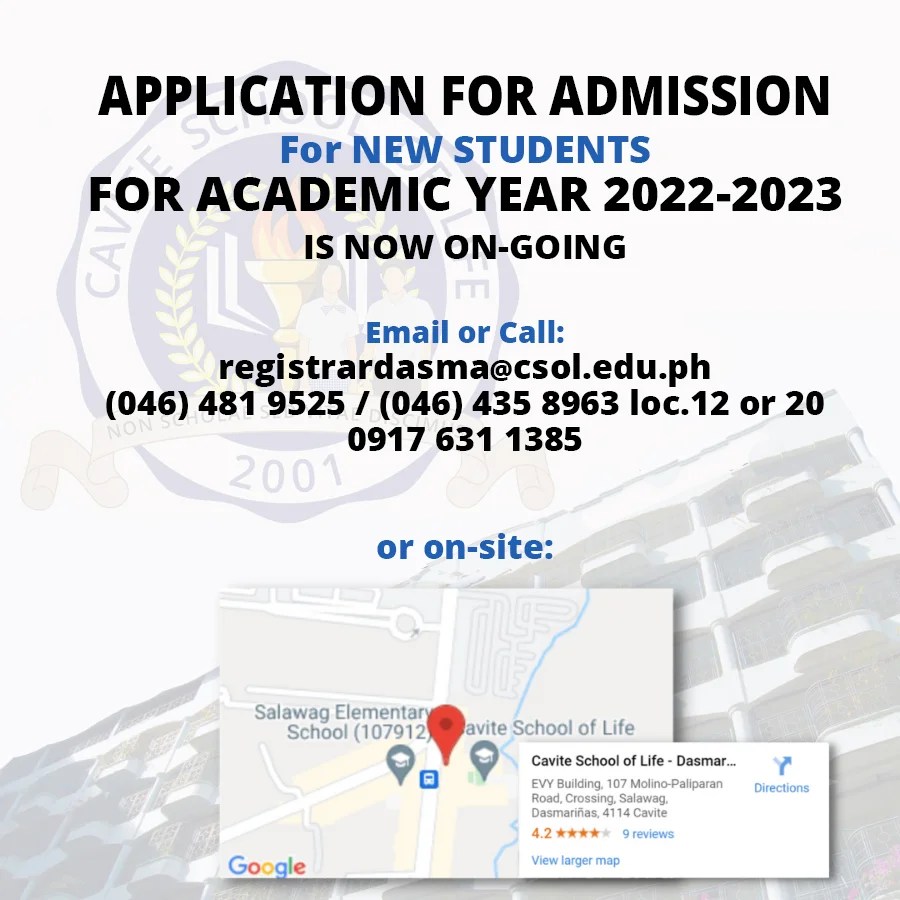 Cavite School of Life Dasmariñas