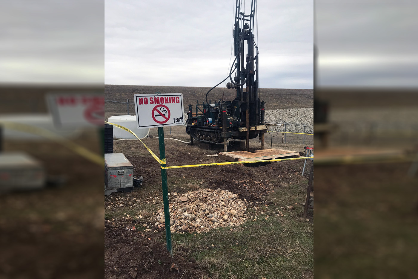 Geotechnical core holes at Kerr Dam, Oklahoma DA Smith Drilling Company