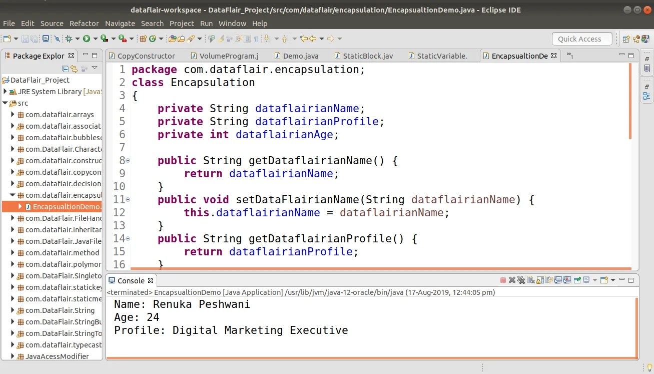 Encapsulation In Java With Realtime Example Advantages Of