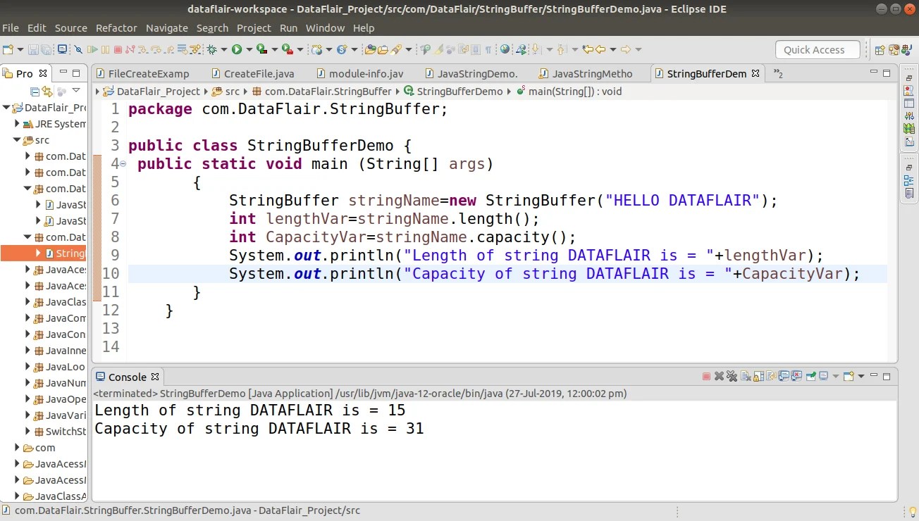 StringBuffer in Java Explore its Constructors & Methods with Examples