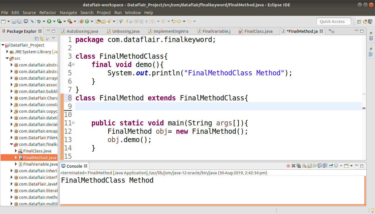 Final Keyword in Java Learn to Implement with Methods & Classes DataFlair