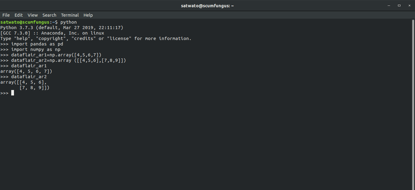 Pandas Dataframe Column Values To Numpy Array