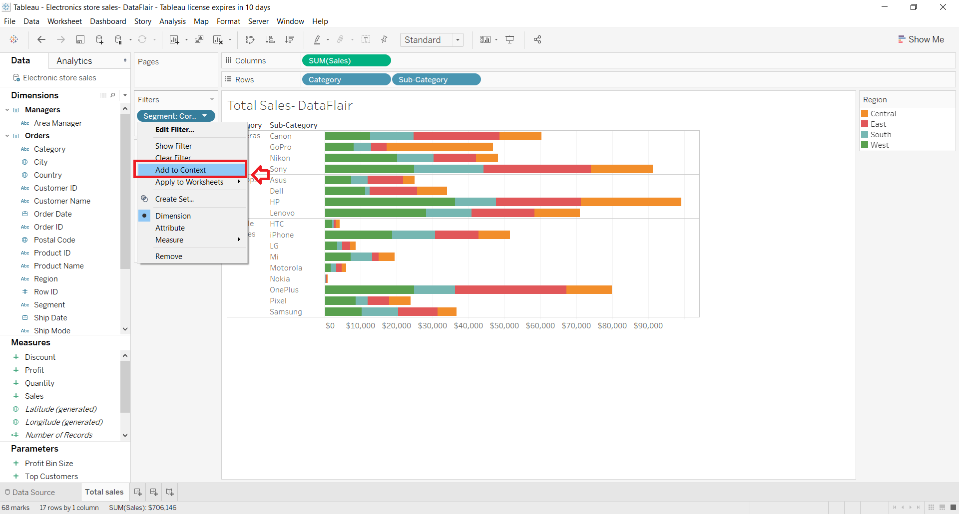Add Interactive Filter To Tableau Dashboard