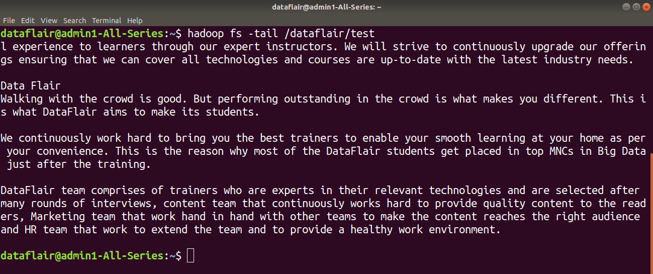 Hadoop HDFS Commands with Examples and Usage DataFlair