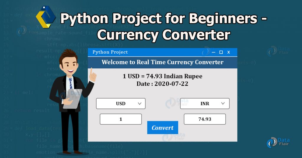 Currency Converter Python Project with Source Code DataFlair