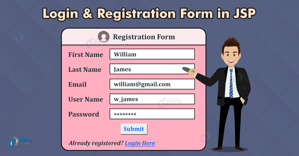 Login and Registration Form in JSP DataFlair