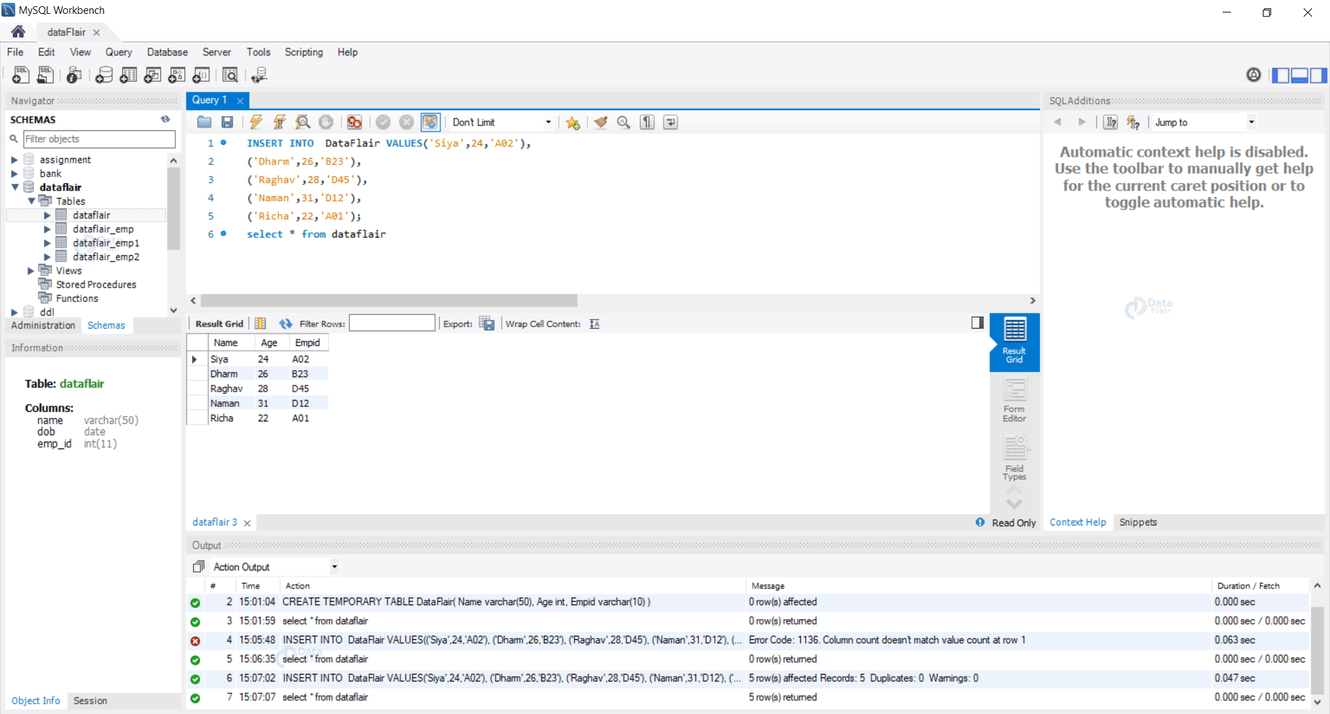 How To Insert A Data Into Temp Table
