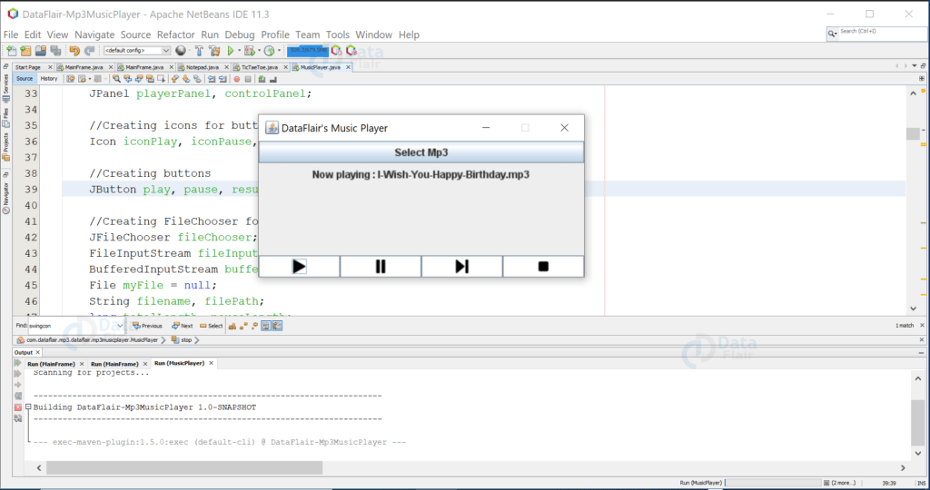 Create a Music Player using Java [Source Code Included] DataFlair