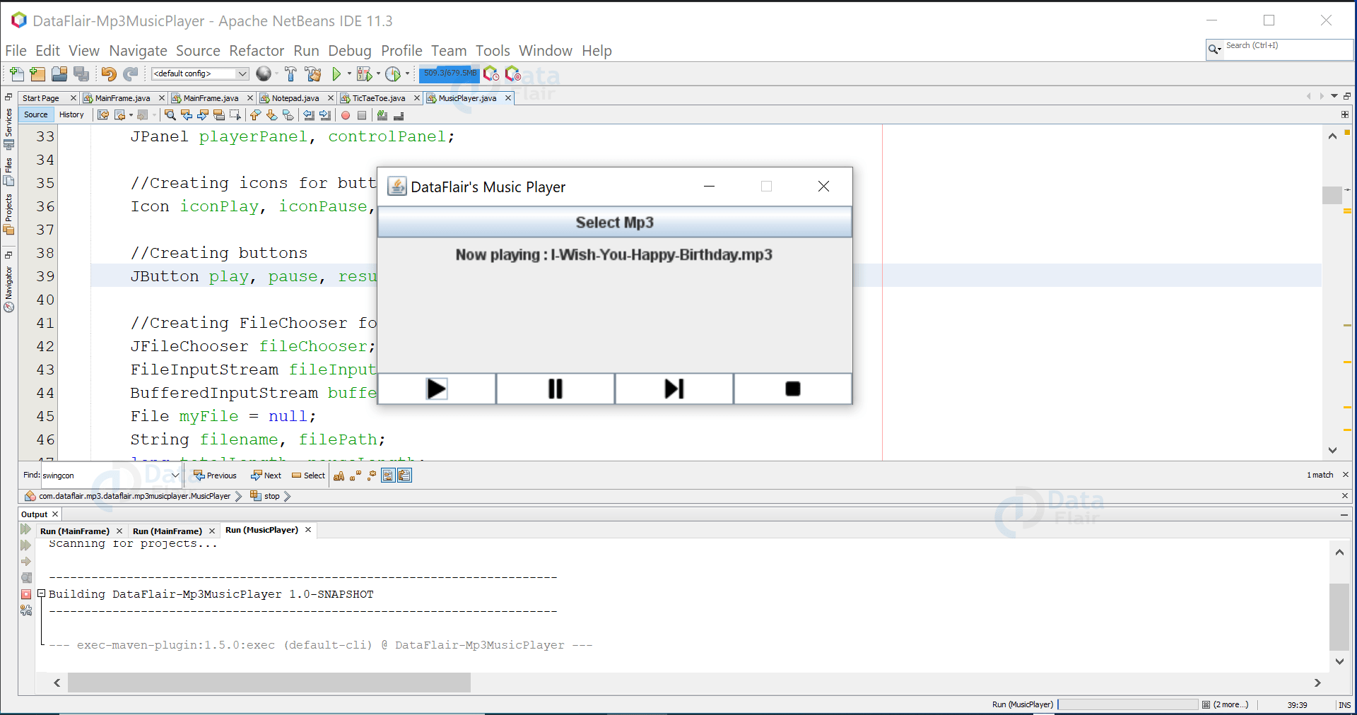 Create a Music Player using Java [Source Code Included] DataFlair