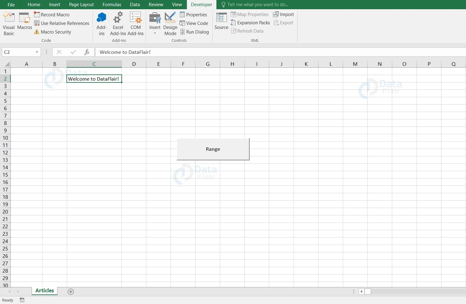 VBA Range Object DataFlair