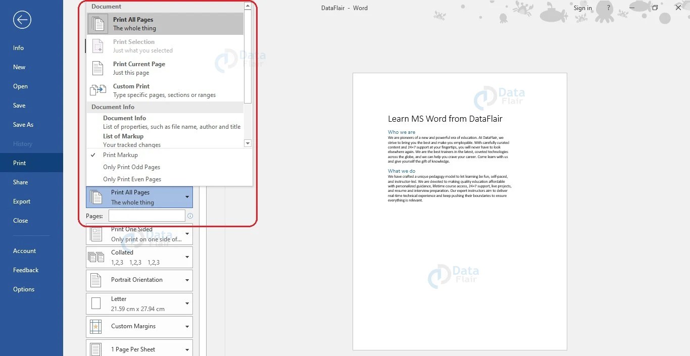 How to Convert Word Document to PDF? DataFlair