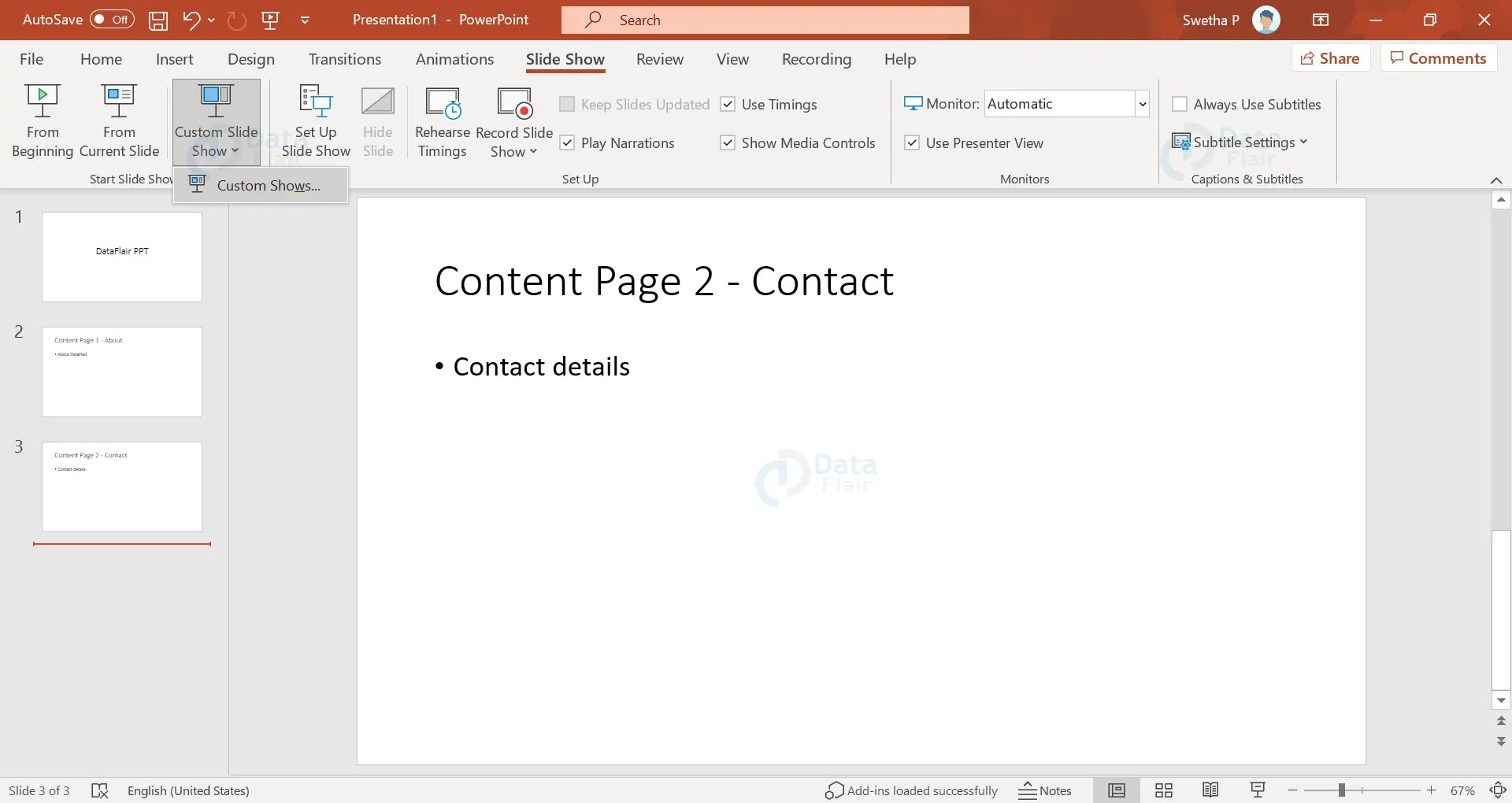 How to Run Slide Show in PowerPoint? DataFlair