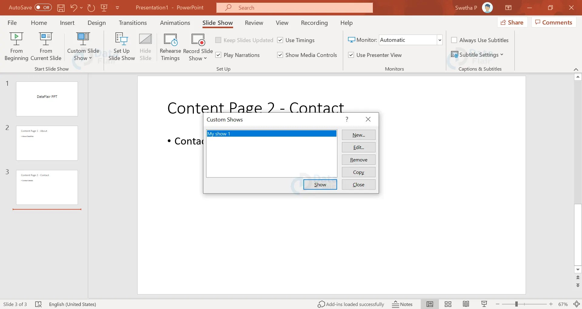 How to Run Slide Show in PowerPoint? DataFlair