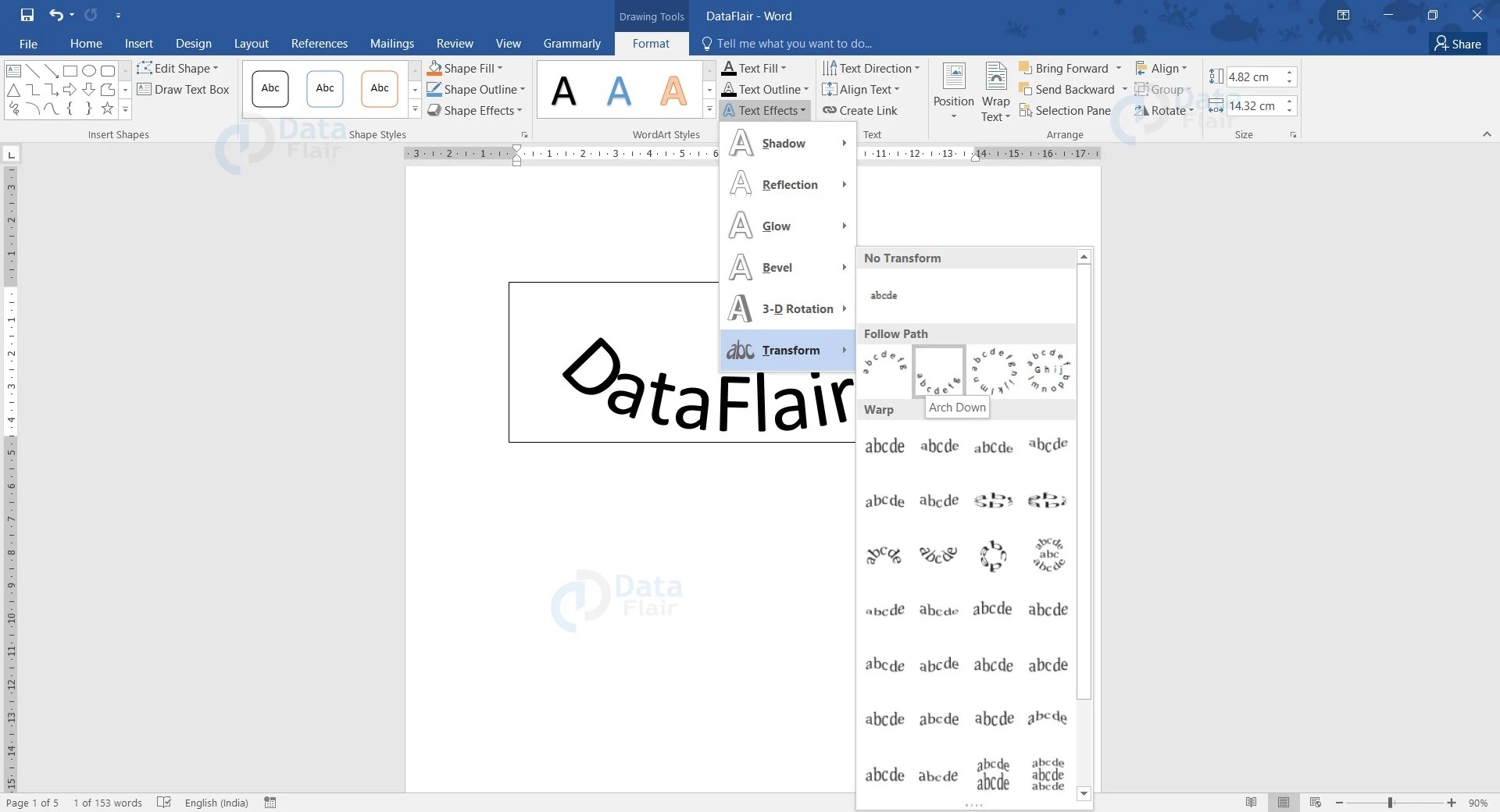 How to Curve Text in Word? DataFlair