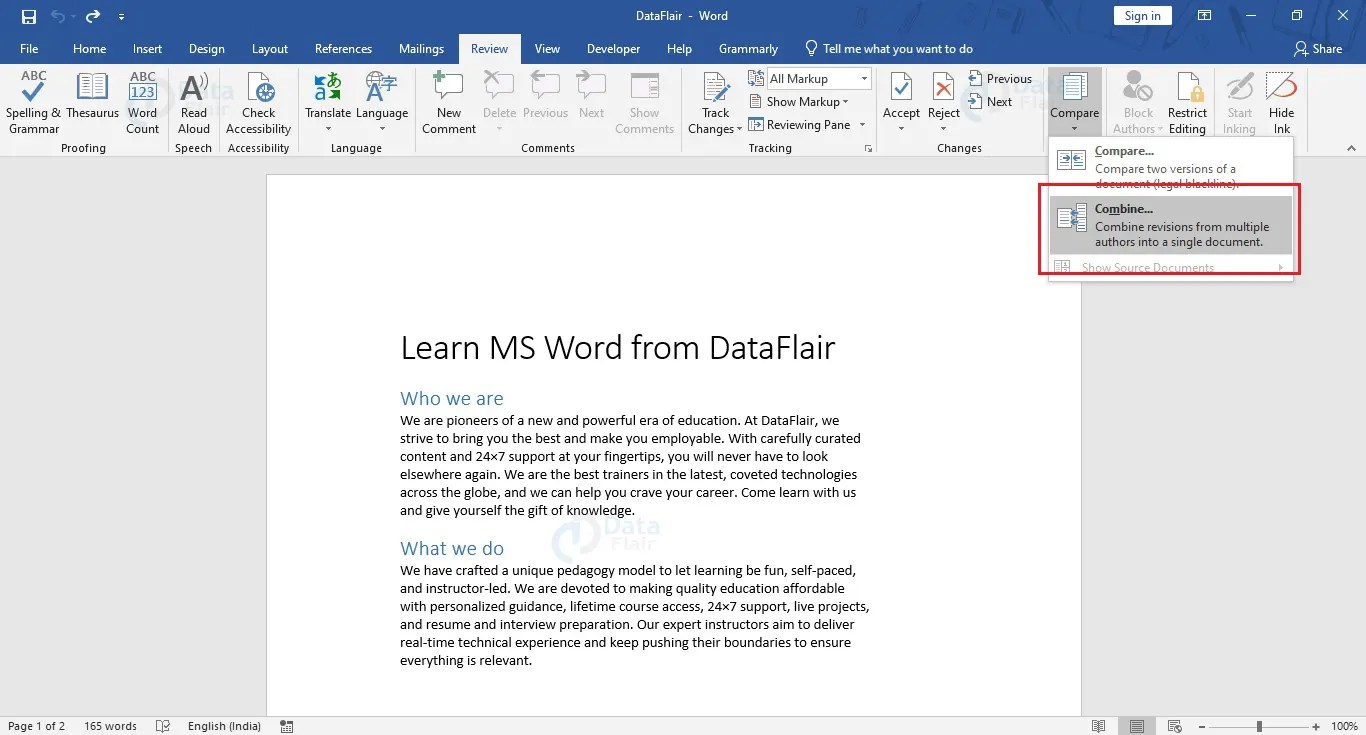 How to Combine Word Documents? DataFlair
