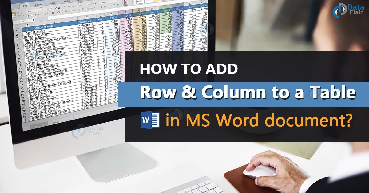 How to add rows and columns in a table in Word? DataFlair