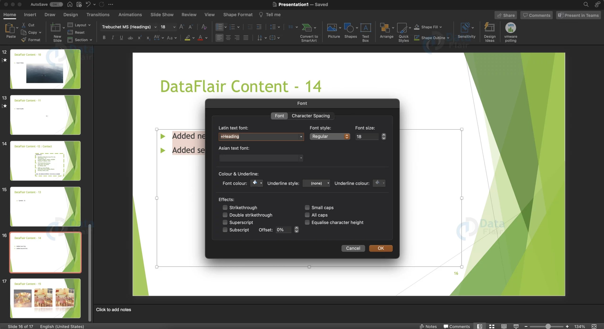 Text Decoration and Alignment in PowerPoint DataFlair