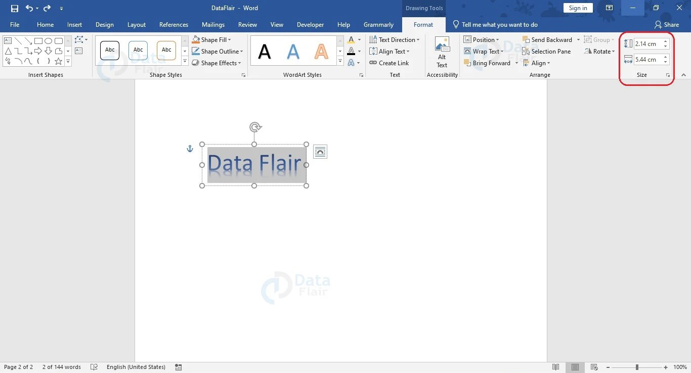 How to Insert and Format WordArt in Word? DataFlair