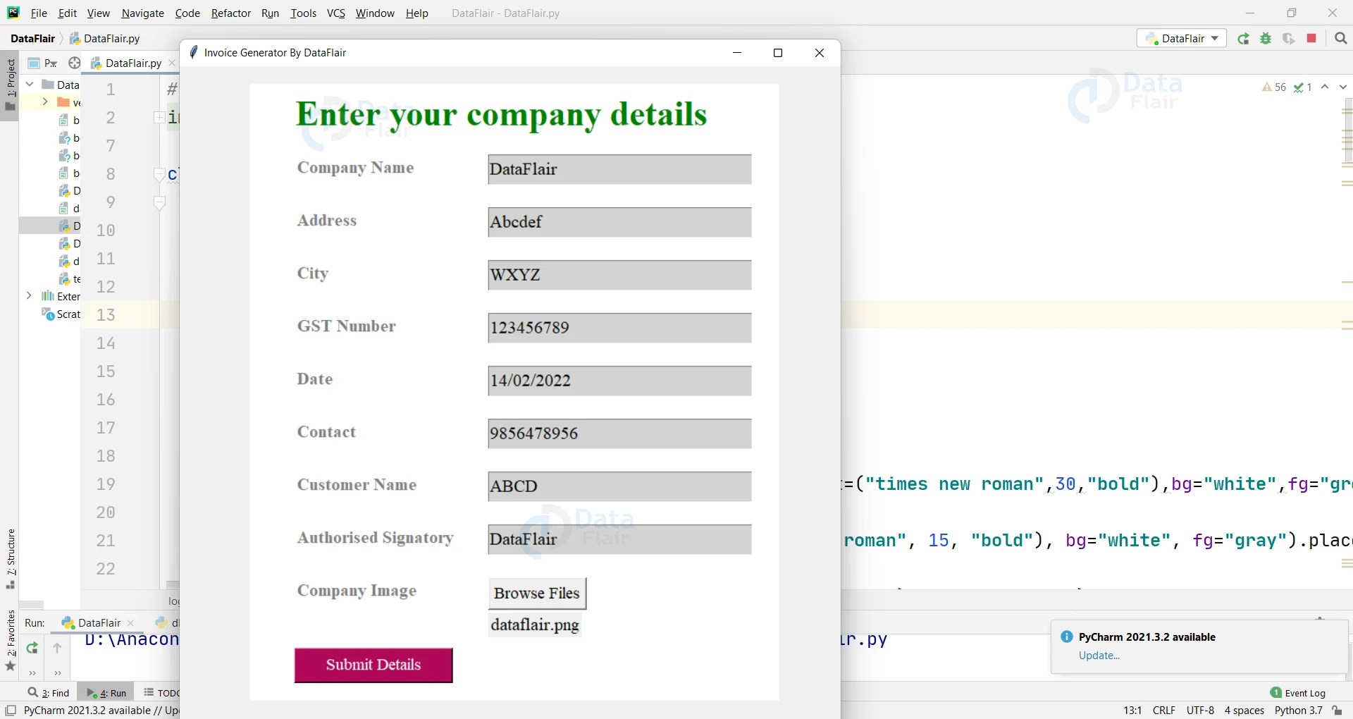 Generate PDF Invoices Using Python DataFlair
