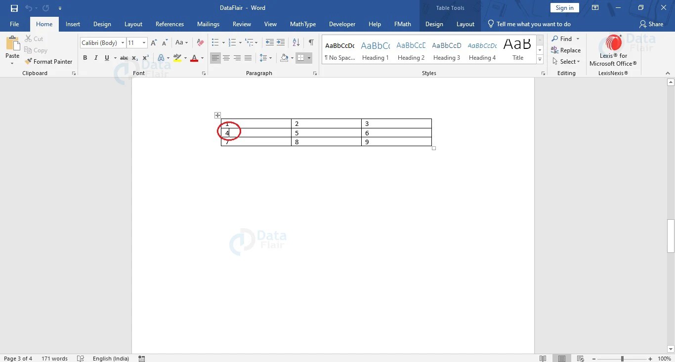 How to add rows and columns in a table in Word? DataFlair