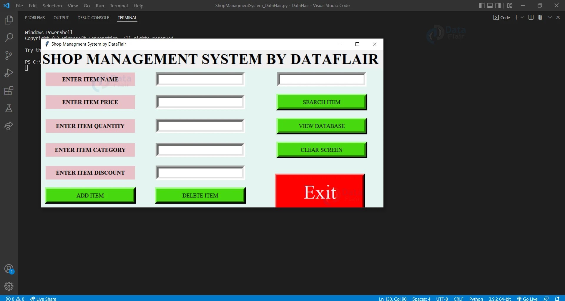 Python Shop Management System with Source Code DataFlair