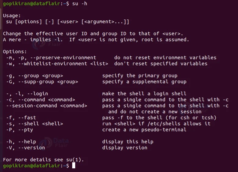 SU Command in Linux DataFlair