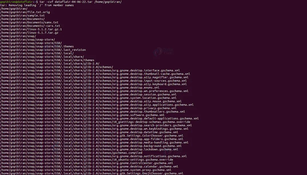Tar Command in Linux DataFlair