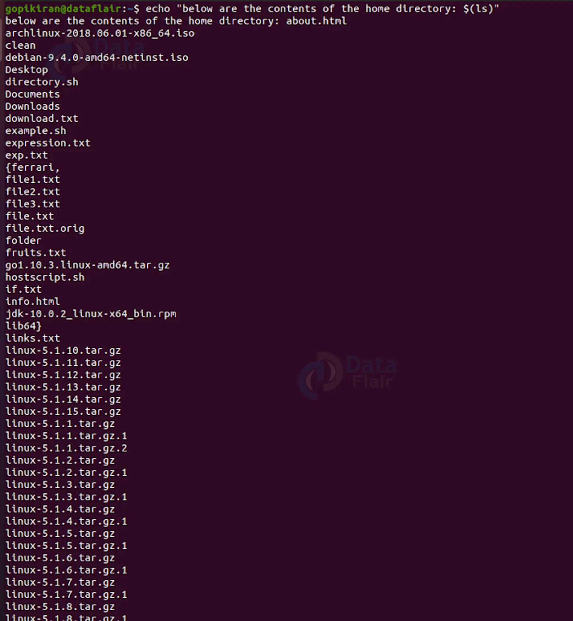 Echo Command in Linux DataFlair